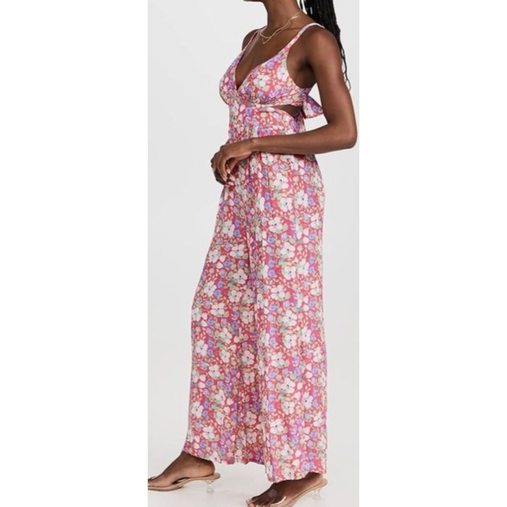 Yumi Kim Kylie Floral Jumpsuit Pink Red Floral Size XS New With Tags